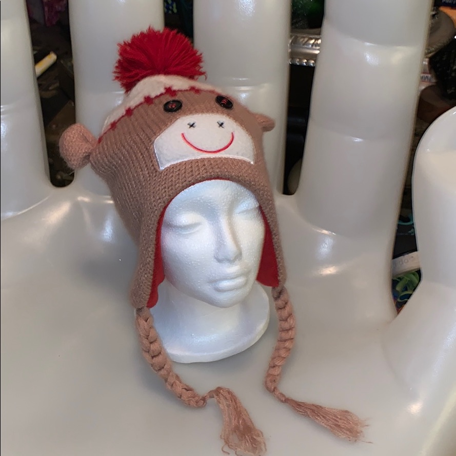 Sock Monkey Beanie (Euc!)